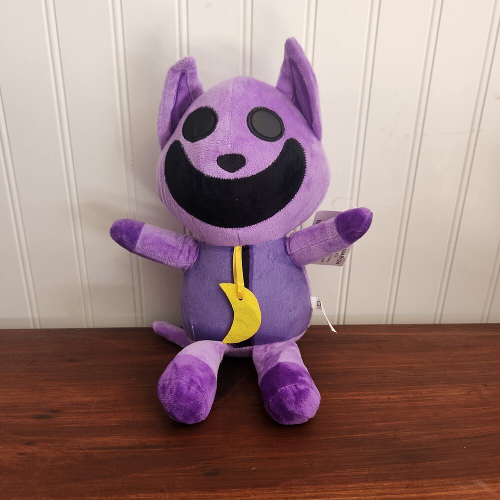 35CM KAWAII SMILING CRITTERS PURPLE CATNAP‎ SOFT STUFFED PLUSH